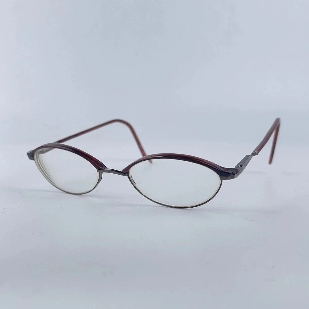 Guess GU 1051 BRN Women's Eyeglasses Frame Red Metal Oval Half Rim 48-18-140 mm